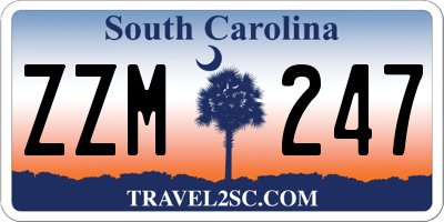 SC license plate ZZM247