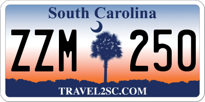 SC license plate ZZM250