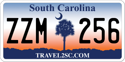 SC license plate ZZM256