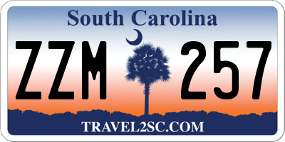 SC license plate ZZM257