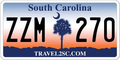 SC license plate ZZM270