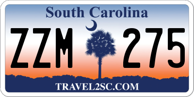 SC license plate ZZM275