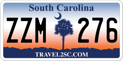 SC license plate ZZM276