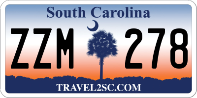 SC license plate ZZM278