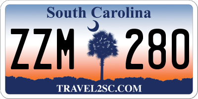 SC license plate ZZM280