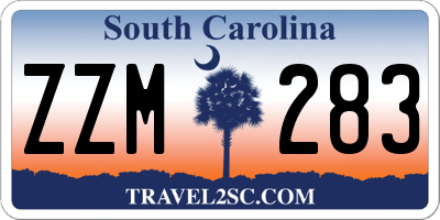 SC license plate ZZM283