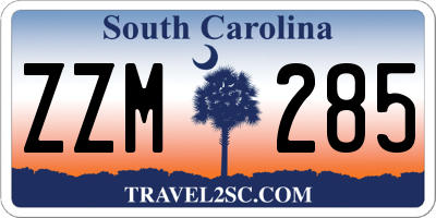 SC license plate ZZM285