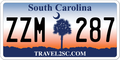 SC license plate ZZM287