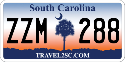 SC license plate ZZM288