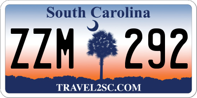 SC license plate ZZM292