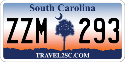 SC license plate ZZM293