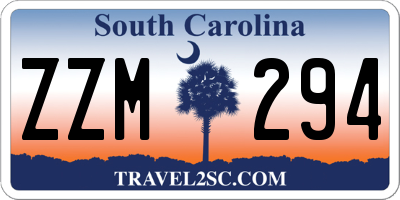 SC license plate ZZM294