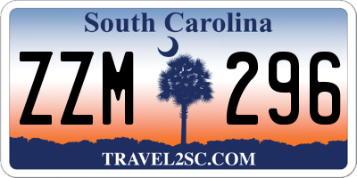 SC license plate ZZM296