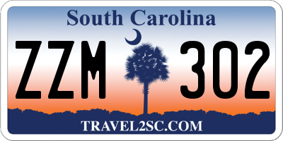 SC license plate ZZM302
