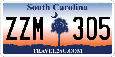 SC license plate ZZM305