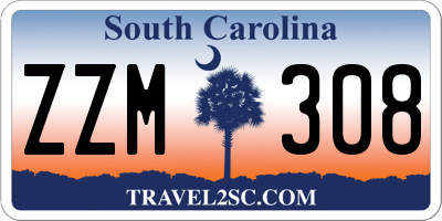 SC license plate ZZM308