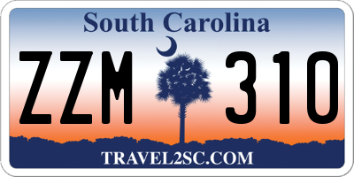 SC license plate ZZM310