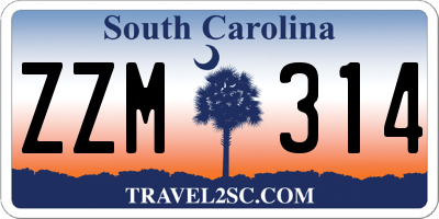 SC license plate ZZM314