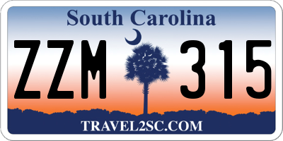 SC license plate ZZM315