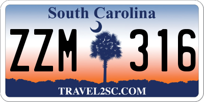 SC license plate ZZM316