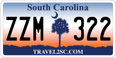 SC license plate ZZM322