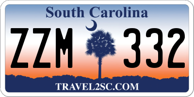 SC license plate ZZM332
