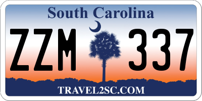 SC license plate ZZM337