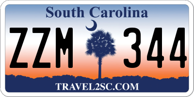 SC license plate ZZM344