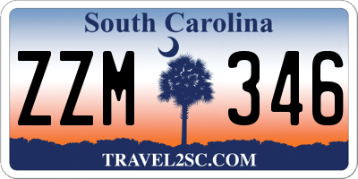 SC license plate ZZM346