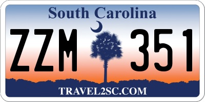 SC license plate ZZM351