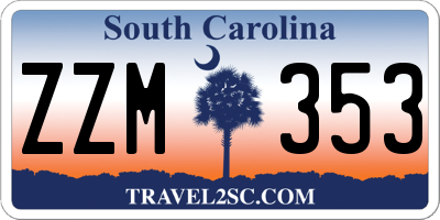 SC license plate ZZM353