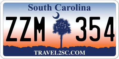 SC license plate ZZM354