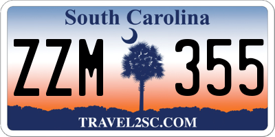 SC license plate ZZM355