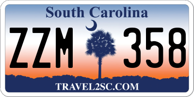 SC license plate ZZM358
