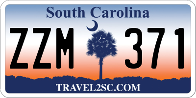 SC license plate ZZM371