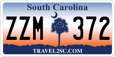 SC license plate ZZM372