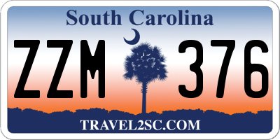 SC license plate ZZM376