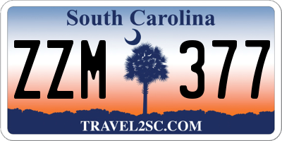 SC license plate ZZM377