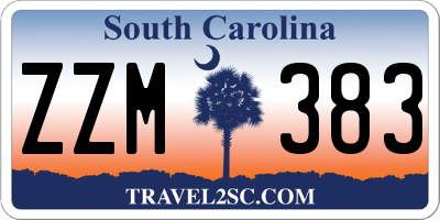 SC license plate ZZM383