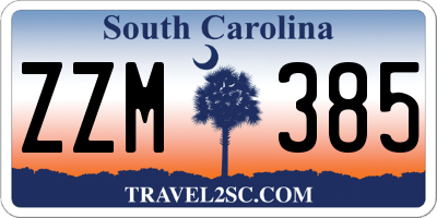 SC license plate ZZM385