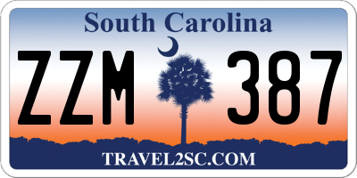 SC license plate ZZM387