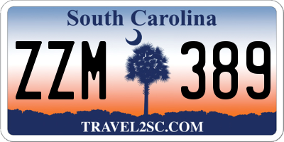 SC license plate ZZM389
