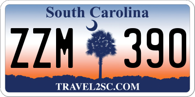 SC license plate ZZM390