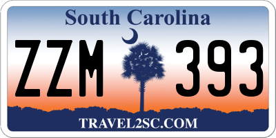 SC license plate ZZM393