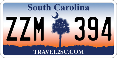 SC license plate ZZM394