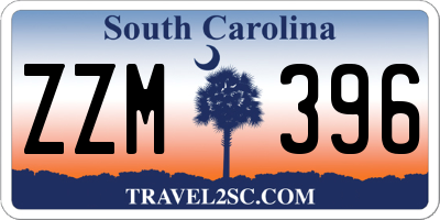 SC license plate ZZM396