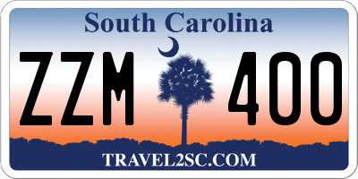 SC license plate ZZM400