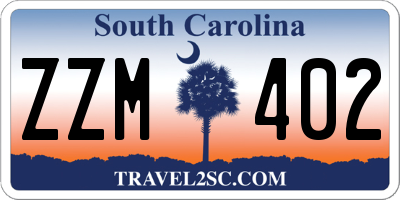 SC license plate ZZM402