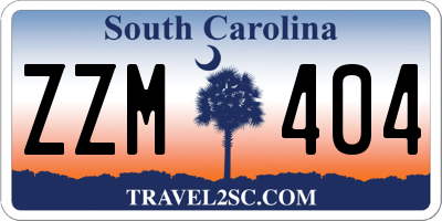 SC license plate ZZM404