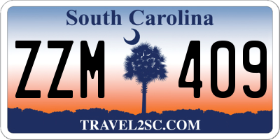 SC license plate ZZM409